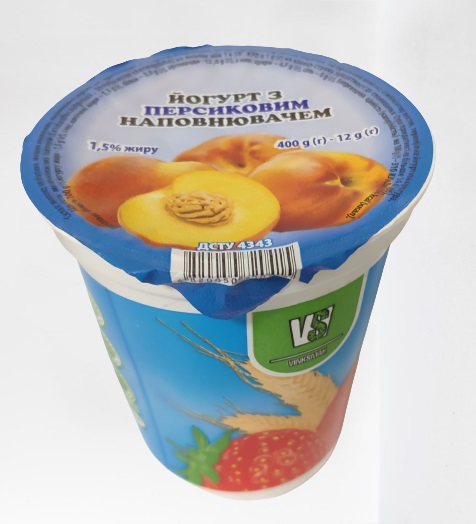 Йогурт питний ВІНЬКОВЕЦЬКИЙ СМАК персик, 1,5%, 400 г